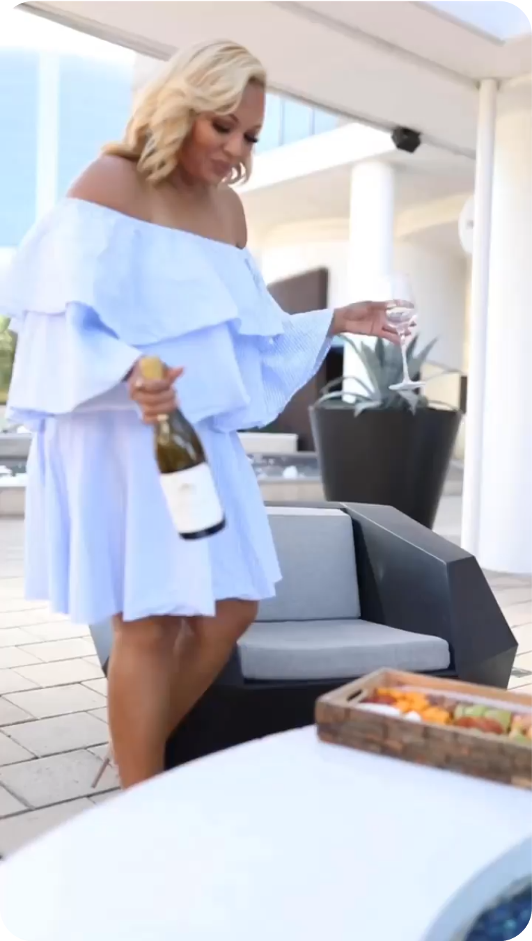 Still of Noella Naomi in a brand partnership with Talley Vineyards